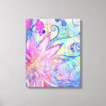 Pink Abstract Floral Canvas Print by SharonCullars at Zazzle