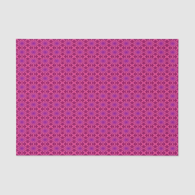 Pink Abstract Floral Pattern Tissue Paper (Front)