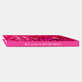Pink Abstract Floral Retirement Party Memory Guest Book (Spine)
