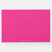 Pink Abstract Floral Retirement Party Memory Guest Book (Back)
