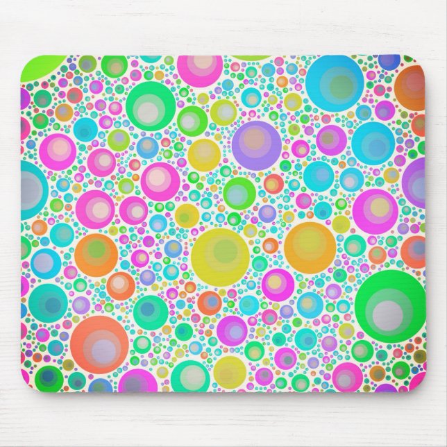 Pink Abstract Flower Garden Mouse Pad (Front)