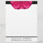 Pink Abstract Flower Letterhead - Chic - Modern<br><div class="desc">Bring pink floral letterhead. Chic,  Modern,  Simple,  Abstract.

Created by KarmaDesignStudio</div>