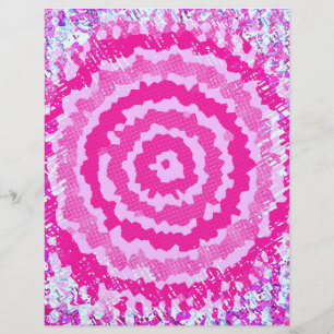 Pink Abstract Flower Scrapbook Paper Bulk Pages