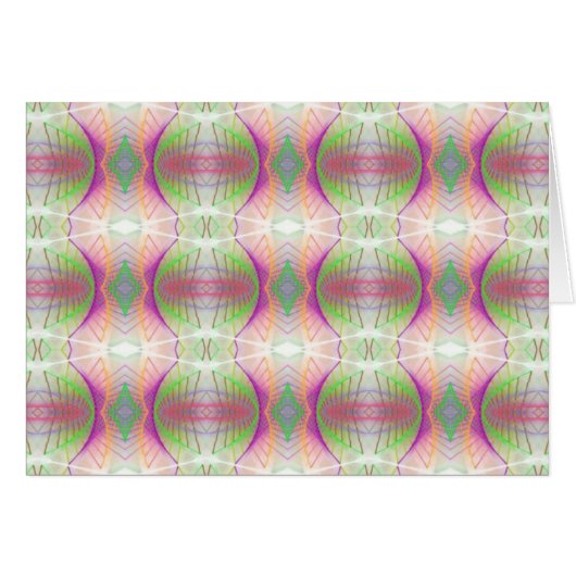 Pink Abstract Fractal Pattern Cards (Front Horizontal)