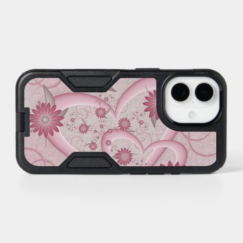 Pink Abstract Hearts & Flowers Love Fractal Art iPhone 17 Case