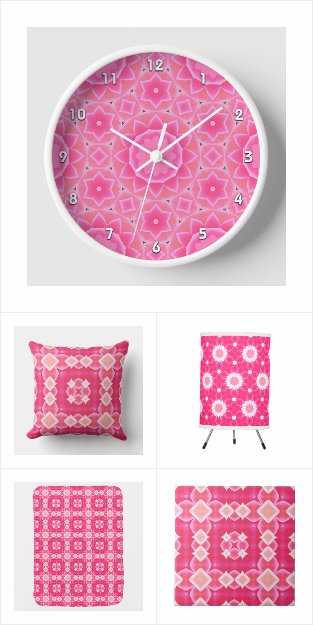 Pink abstract home décor