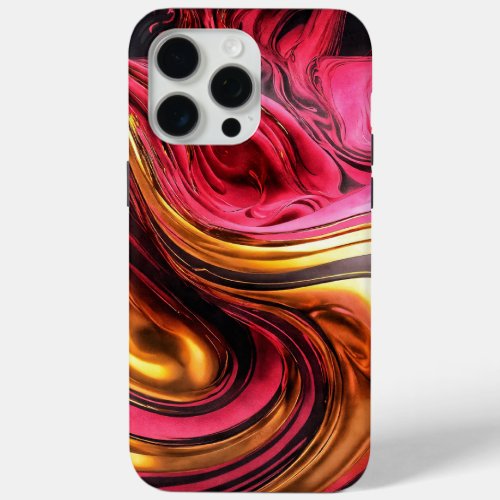 Pink Abstract iPhone 15 Pro Max Case