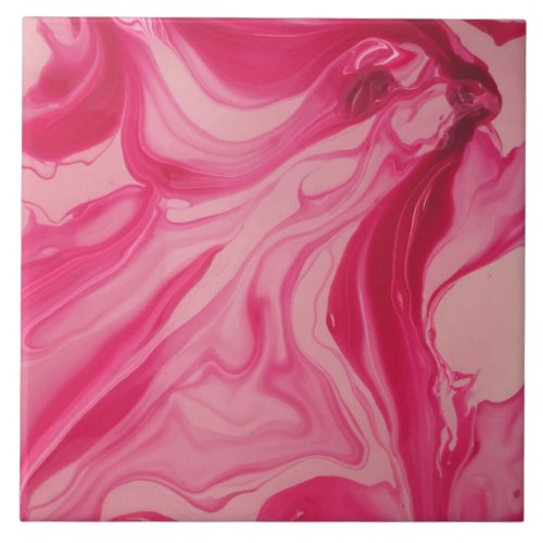 Pink abstract marble pattern home office decor ceramic tile