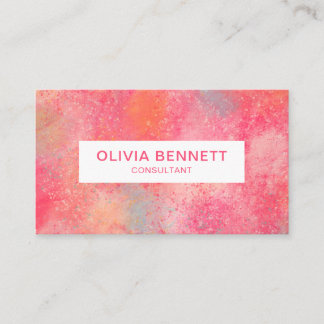 Pink Abstract Modern Business Card
