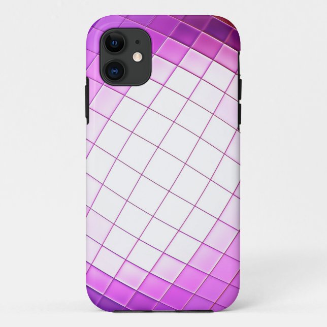 Pink abstract mosaic ray light Case-Mate iPhone case (Back)
