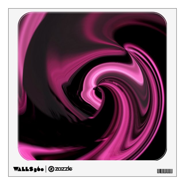 Pink Abstract "northern lights" Wall Decal (Front)