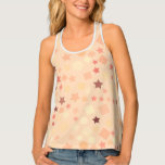 Pink Abstract of Stars and Squares Tank Top