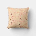 Pink Abstract of Stars and Squares Throw Pillow