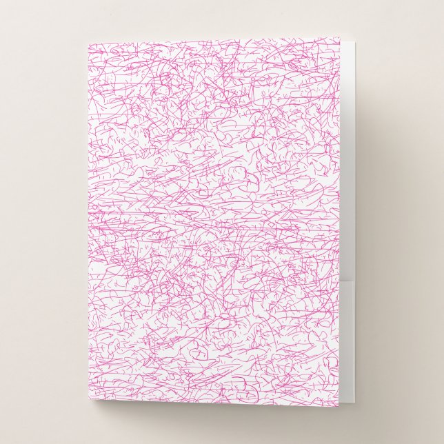 Pink Abstract Office File Folder Set (Front)