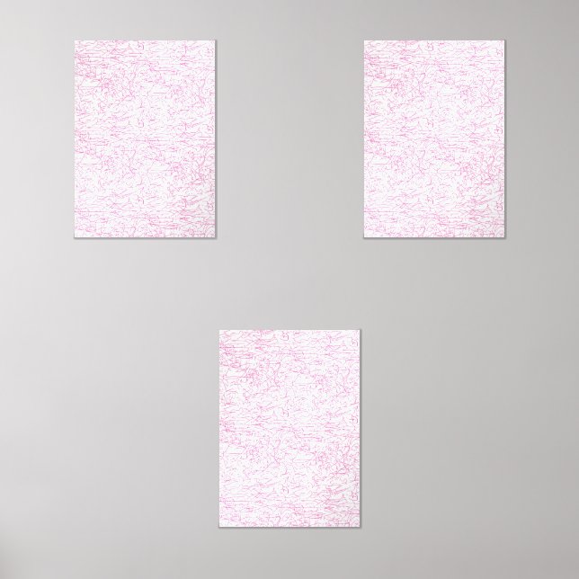 Pink Abstract Office File Folder Set (Front)