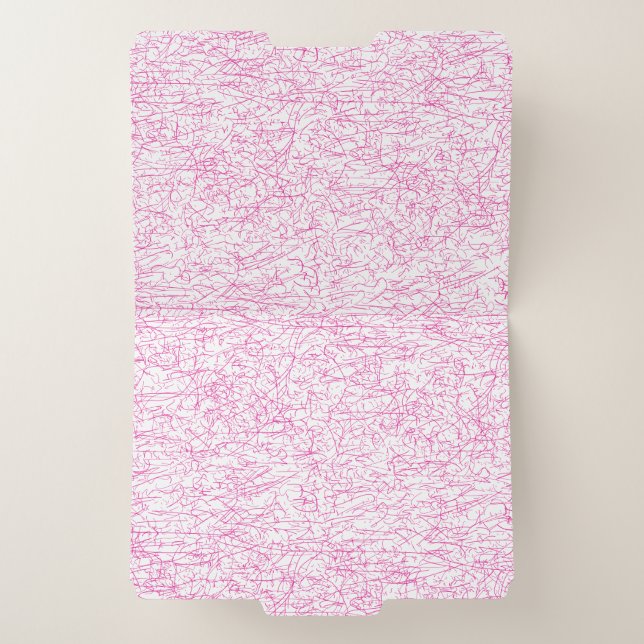 Pink Abstract Office File Folder Set (Inside Center)