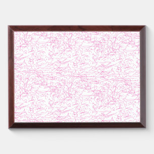 Pink Abstract Office File Folder Set Award Plaque