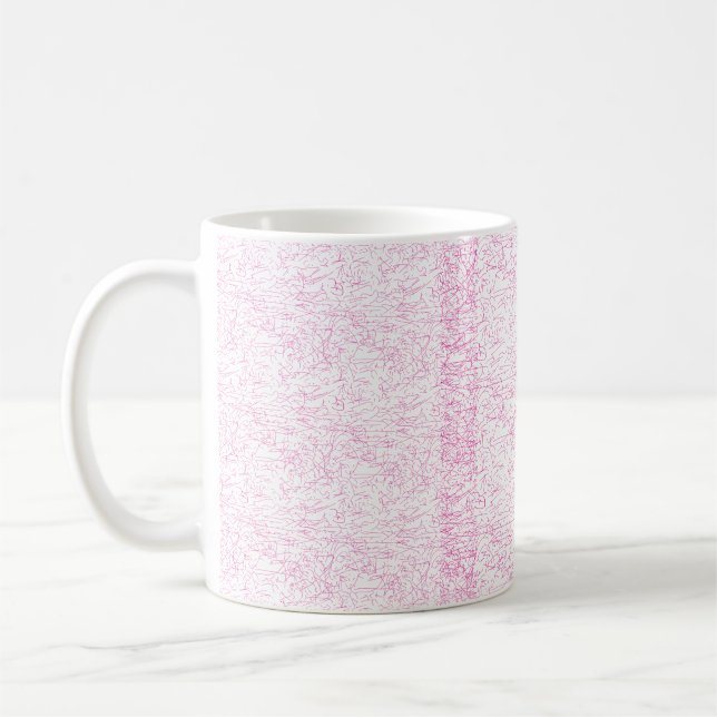 Pink Abstract Office File Folder Set Coffee Mug (Left)
