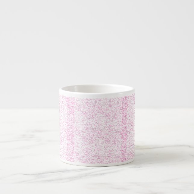 Pink Abstract Office File Folder Set Espresso Cup (Front)