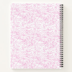 Pink Abstract Office File Folder Set Notebook