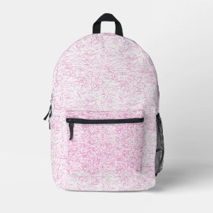 Pink Abstract Office File Folder Set Printed Backpack