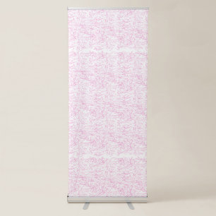 Pink Abstract Office File Folder Set Retractable Banner