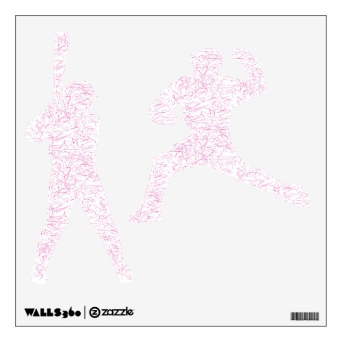 Pink Abstract Office File Folder Set Wall Decal