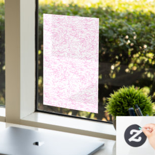 Pink Abstract Office File Folder Set Window Cling