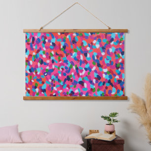 Pink Abstract painting Hanging Tapestry