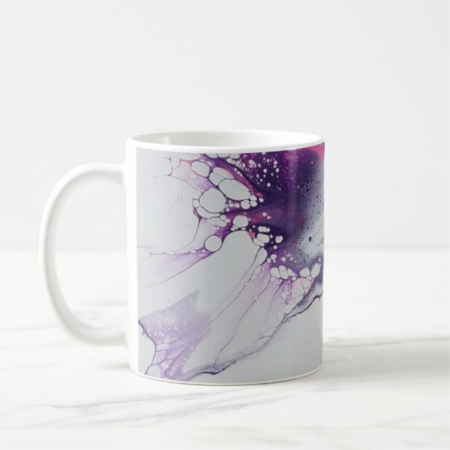 Pink abstract pattern. coffee mug (Left)