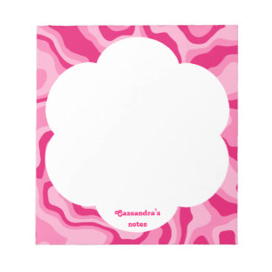 Pink abstract pattern notepad