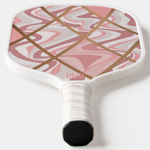 Pink Abstract Pattern Personalized Pickleball Paddle