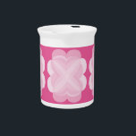 Pink Abstract Pitcher<br><div class="desc">Pitcher with Pink Abstract Flower Clouds</div>