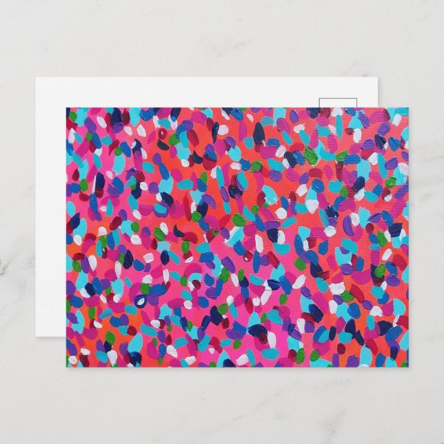 Pink Abstract  Postcard (Front/Back)