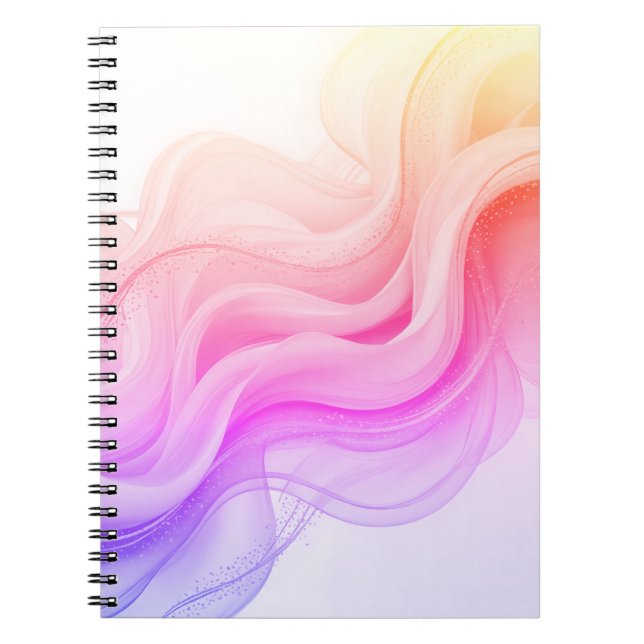 Pink Abstract swirl marble  Notebook (Front)