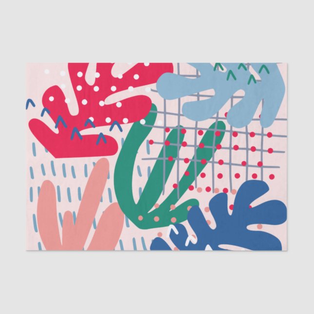 Pink Abstract Tissue Paper (Front)