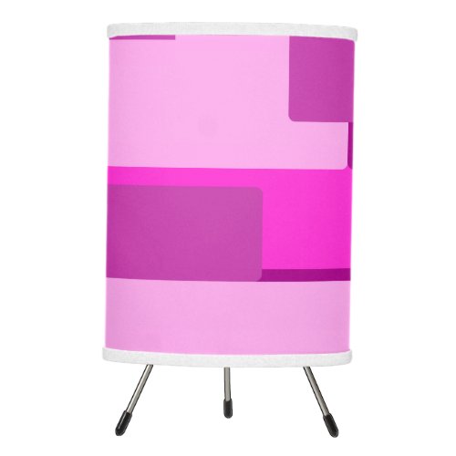Pink Abstract Tripod Lamp