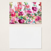 Pink Abstract Watercolor Flower Background (Front & Back)