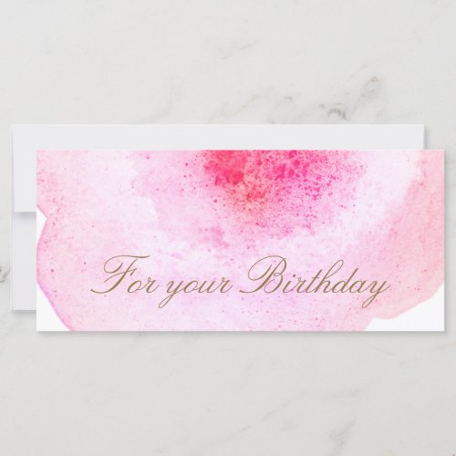 Pink Abstract Watercolor Gift Certificate