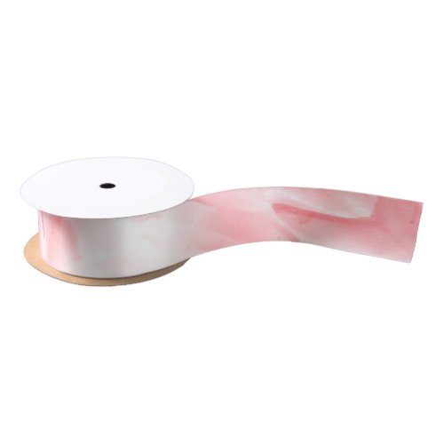 Pink Abstract Watercolor Marble Background Satin Ribbon