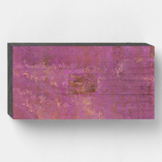 Pink Abstract Wooden Sign by Detailsavvy (Front Horizontal)