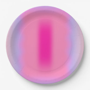 Pink Abstraction Gradient Paper Plates