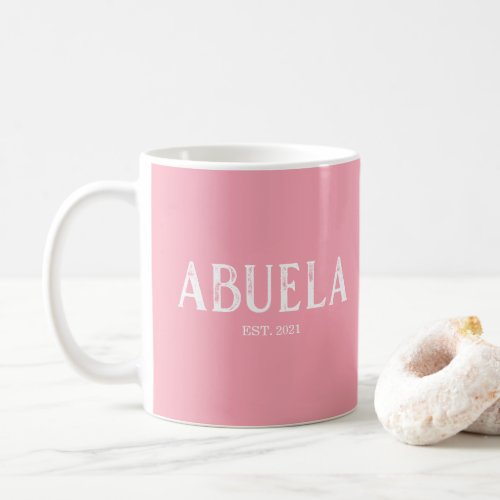 Pink Abuela Year Established Coffee Mug