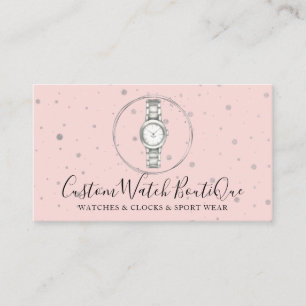 Pink Accessories Unique Watch Business Card
