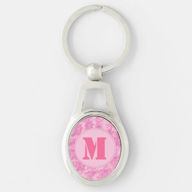 Pink ACU Camo Camouflage Girly Digital Key Chain (Front)