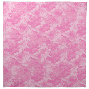 Pink ACU Camo Camouflage Monogram Initial Napkins