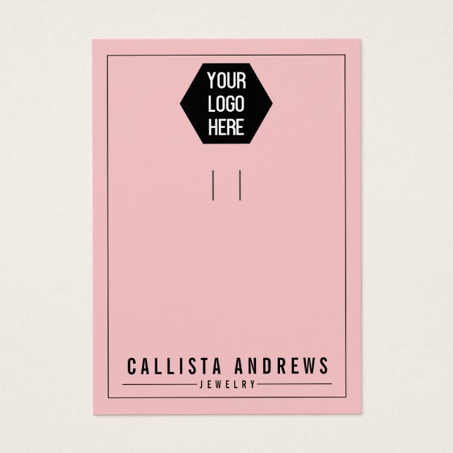 Pink Add Your Logo Multiple Keychain Display Card (Front)