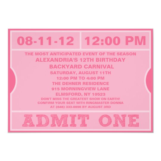 <strong>Admit One</strong> Party Invitations | simplygraphicdesign.net ... Admit one ticket invitation template