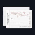 Pink Advice Card Bridal Shower Travel Date Night<br><div class="desc">Advice Cards for a Destination Wedding or Travel Theme Bridal Shower Printed on mini "boarding pass" plane ticket cards so guests can write in travel advice and vacation trip ideas or date night ideas - or both. The flexible design lets you decide how you'd like the bridal party advice game...</div>