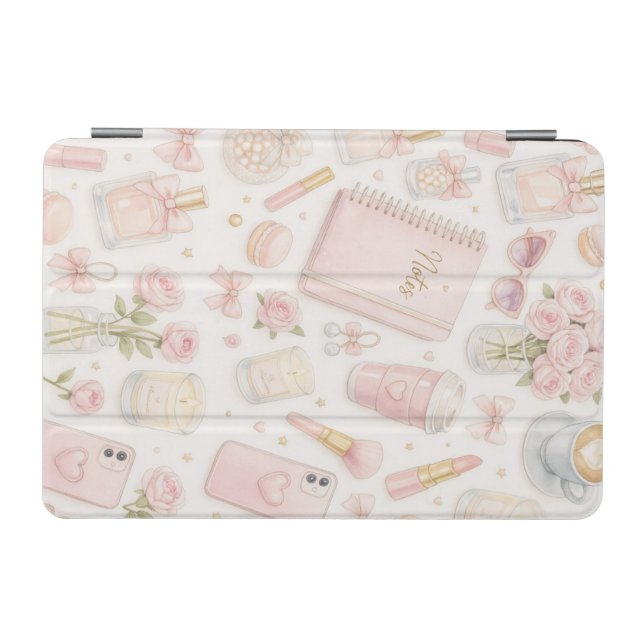 Pink Aesthetic Beauty Essentials iPad Case (Horizontal)